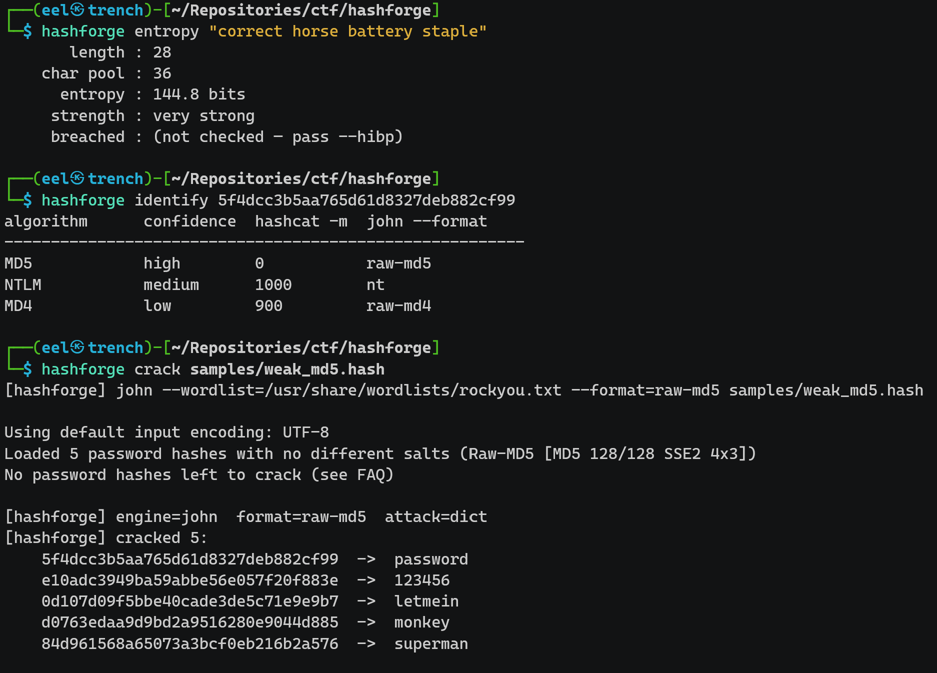 hashforge: Password Security Toolkit hero image